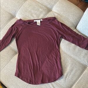 American Rag Fitted Red 3/4 Sleeve Blouse